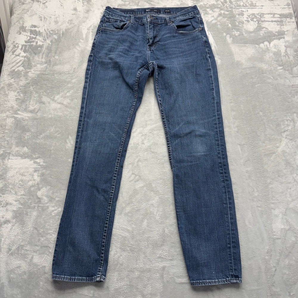 BKE Jeans Mens 34x34 Blue Nolan Straight Leg ABP2668 Denim Pants Casual